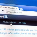 Linkedin front page on laptop screen